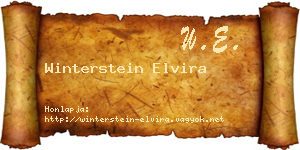 Winterstein Elvira névjegykártya